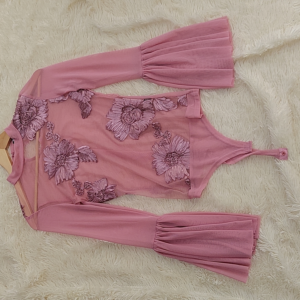 Sheer floral top